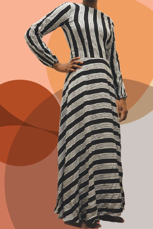 Women long dress with long sleeves